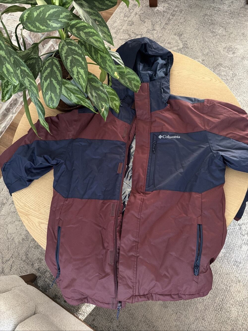 Columbia Tipton Peak II Mens M Elderberry Navy Insulated Jacket 2010091